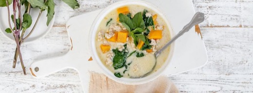 Coconut Lemongrass Chicken & Squash Soup